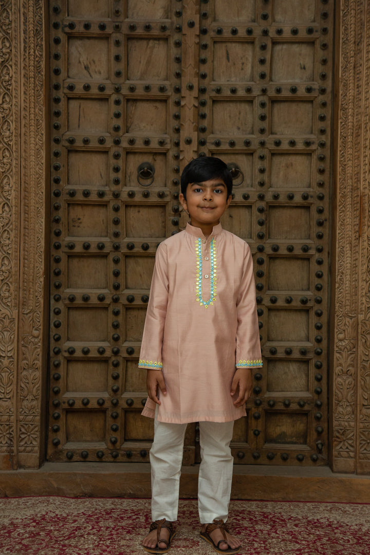 Pink Mirror Kurta