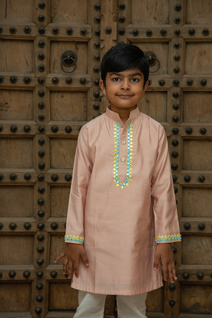 Pink Mirror Kurta