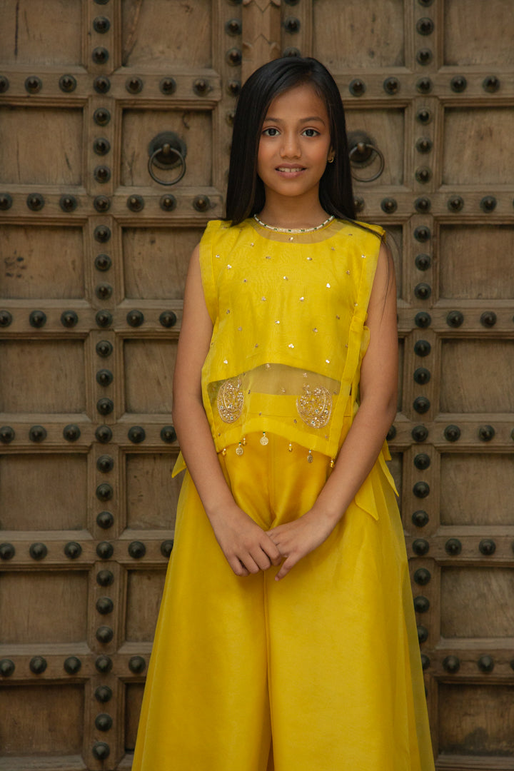 Chand Bali Yellow Tie Up