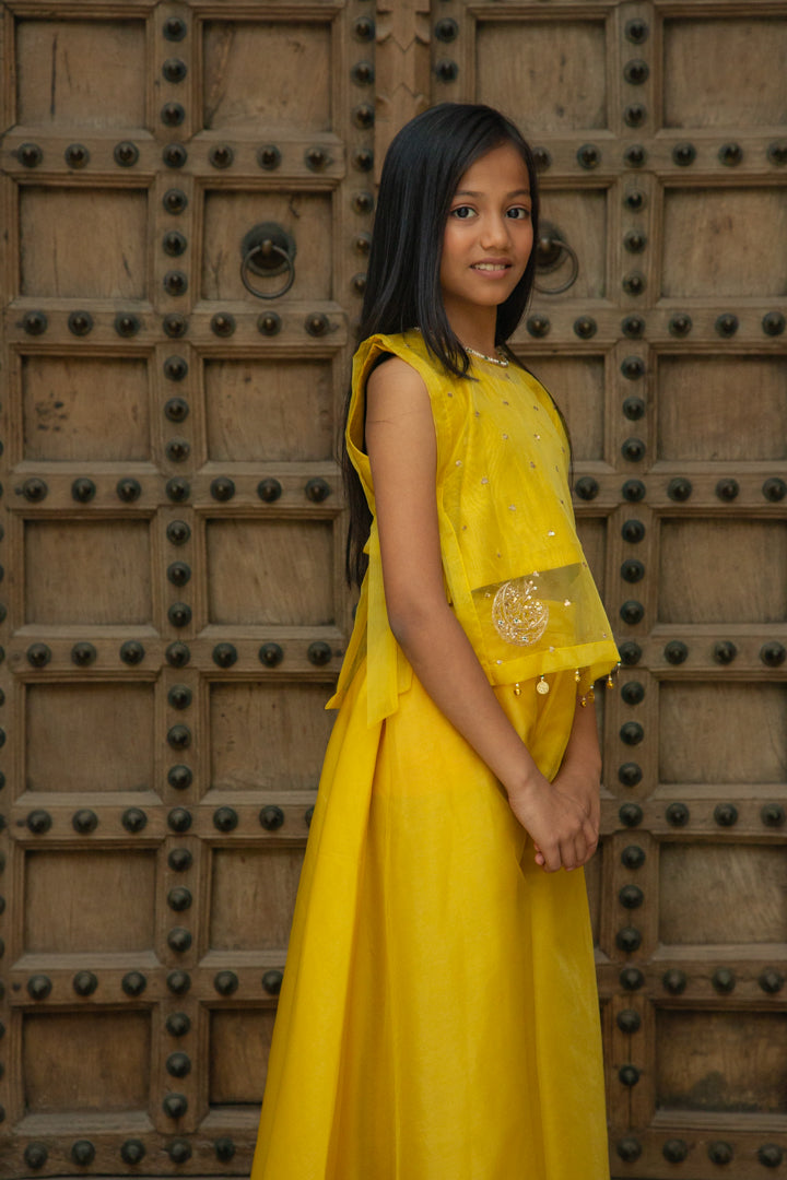 Chand Bali Yellow Tie Up