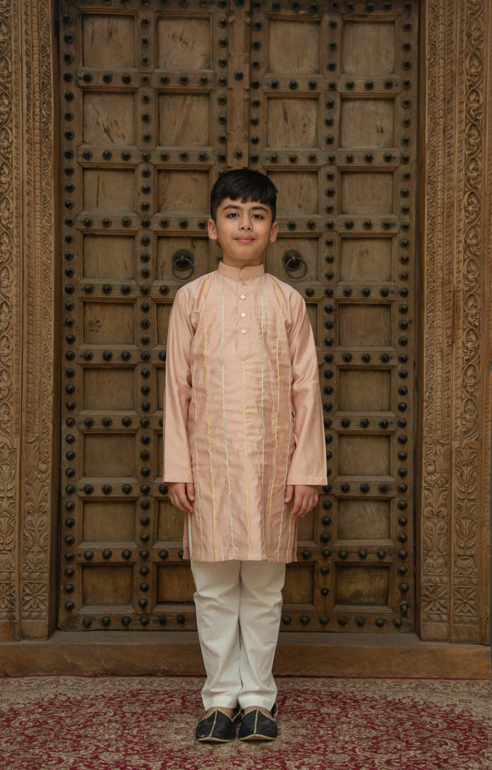 Lining Pink Kurta