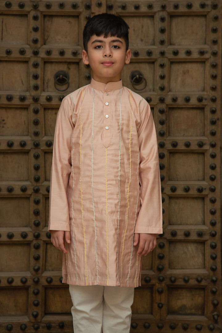 Lining Pink Kurta