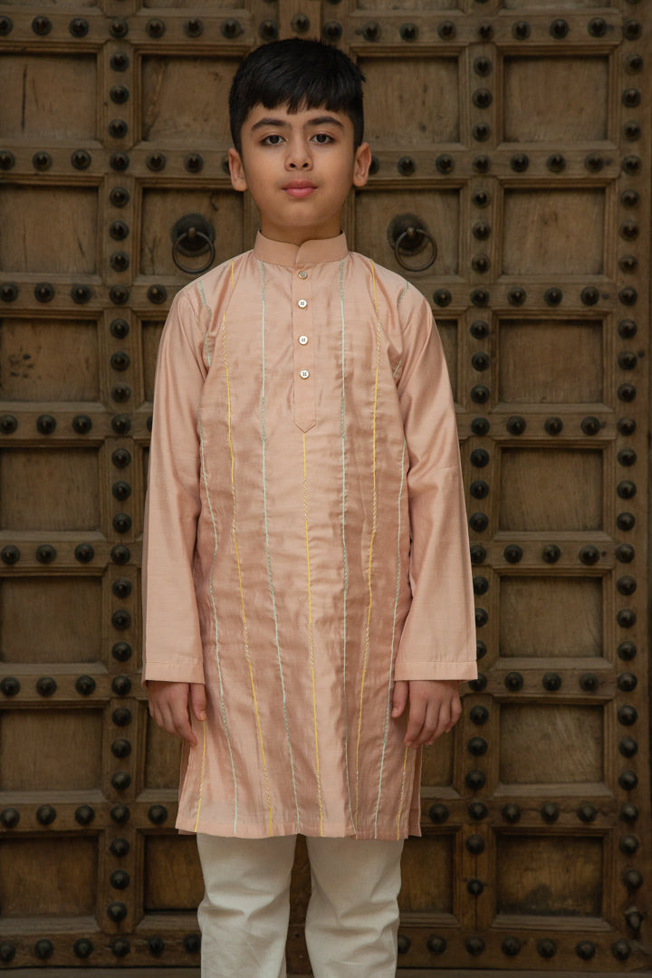 Lining Pink Kurta