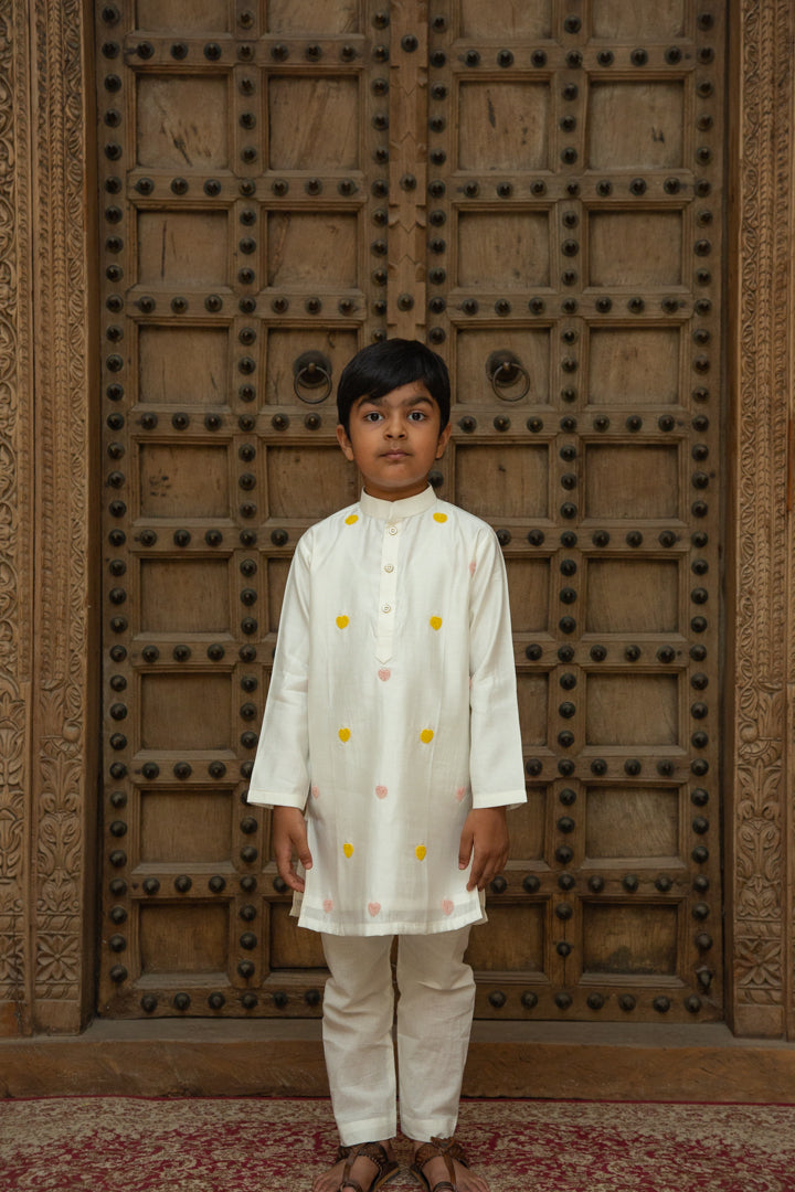 White Heart Kurta