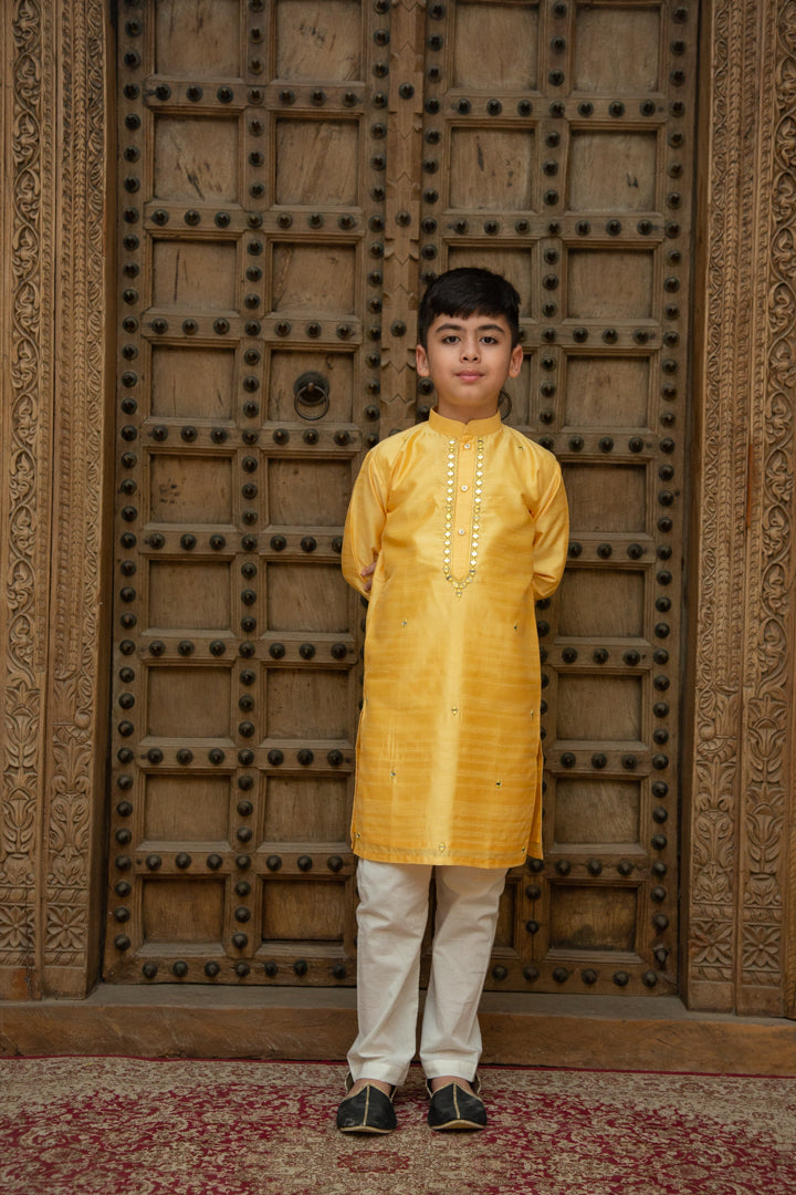 Yellow Mirror Kurta