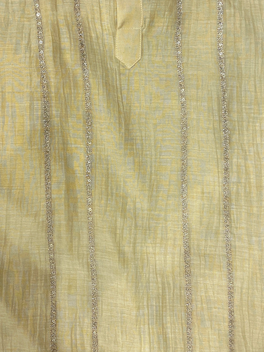 Yellow Mul Chanderi Gota Patti Kurta Pant Set